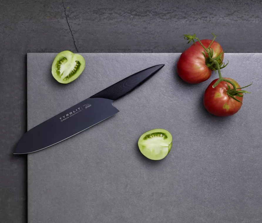 Tyrolit Fly Wheel Cut TYROLIT Life Darkline Fly Wheel Cut Messer mit Gemüse