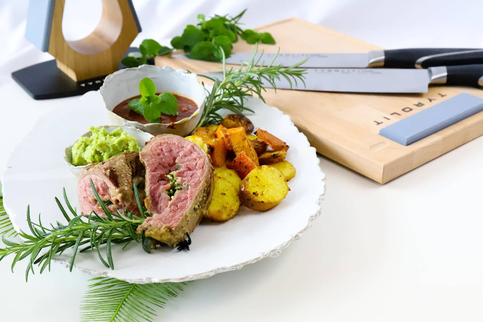 TYROLIT life Schneidbrett, Iceline Messer TYROLIT life Schneidbrett, Iceline Messer