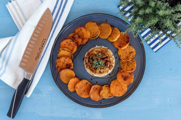 Süßkartoffel Carpaccio mit überbackenem Ziegenkäse TYROLIT Life Süßkartoffel Carpaccio