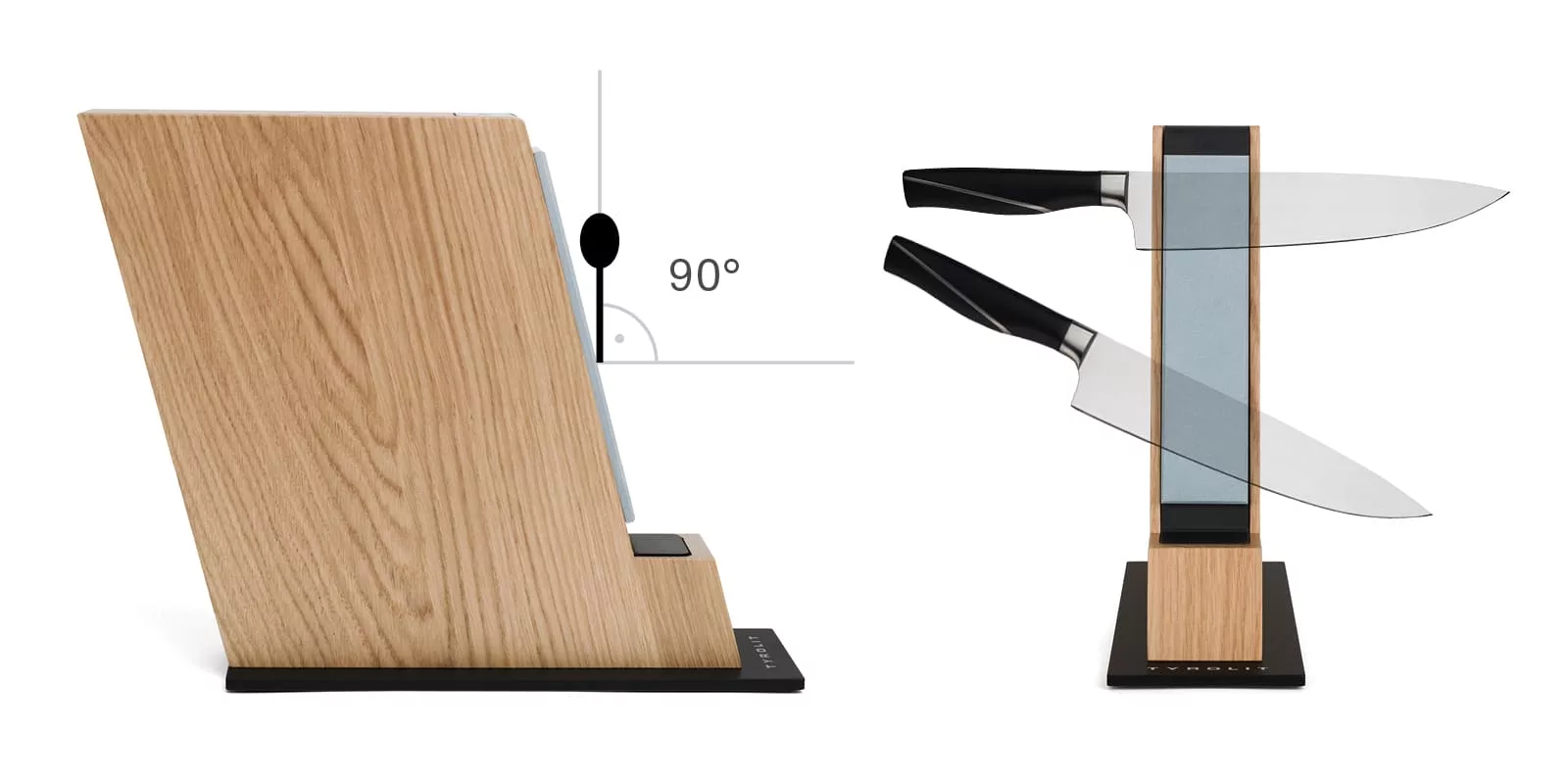 Tyrolit Messerblock Plus schwarz Anwendungsskizze TYROLIT Life Messerblock Plus schwarz Anwendungsskizze