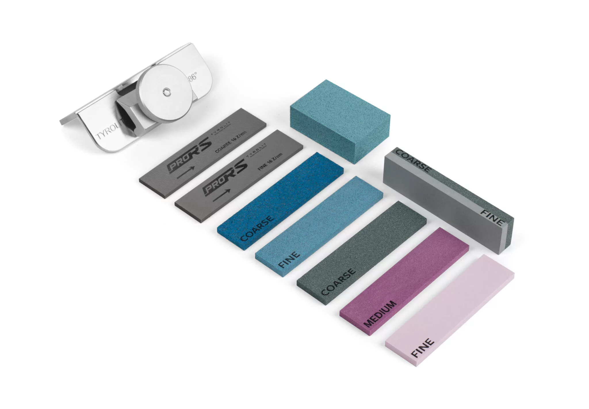 Tyrolit Edge Tuning Set TYROLIT Life Edge Tuning Set with stainless steel files, ceramic files, elastic files, combination file, edge rubber, and stainless steel angle