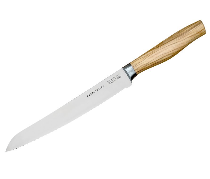 Brotmesser mit Olivenholzgriff aus der Oliveline von Tyrolit Brotmesser mit Olivenholzgriff aus der Oliveline von Tyrolit