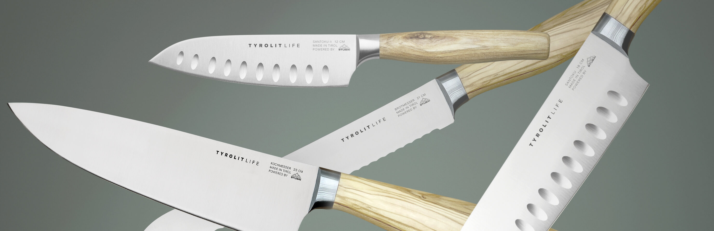 Oliveline – hochwertige Küchenmesser mit Olivenholzgriff von Tyrolit Life